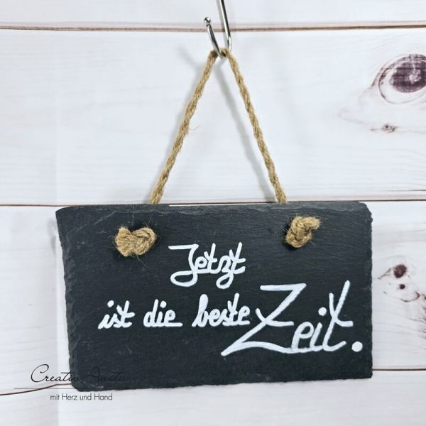 Schiefertafel -Jetzt ist die beste Zeit-
